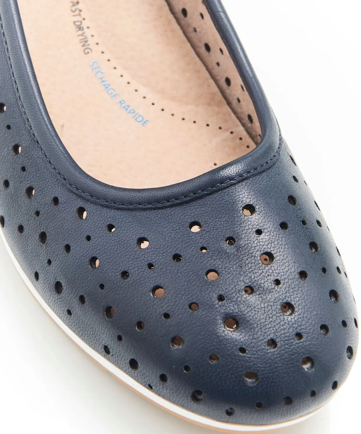 Ballerines Climatyl dessus cuir perforé