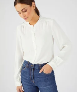 Blouse col volanté
