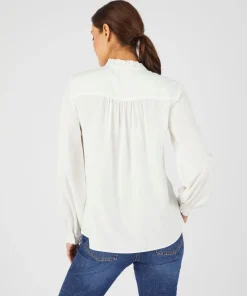 Blouse col volanté