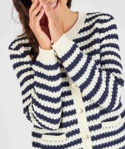 Cardigan uni ou rayé