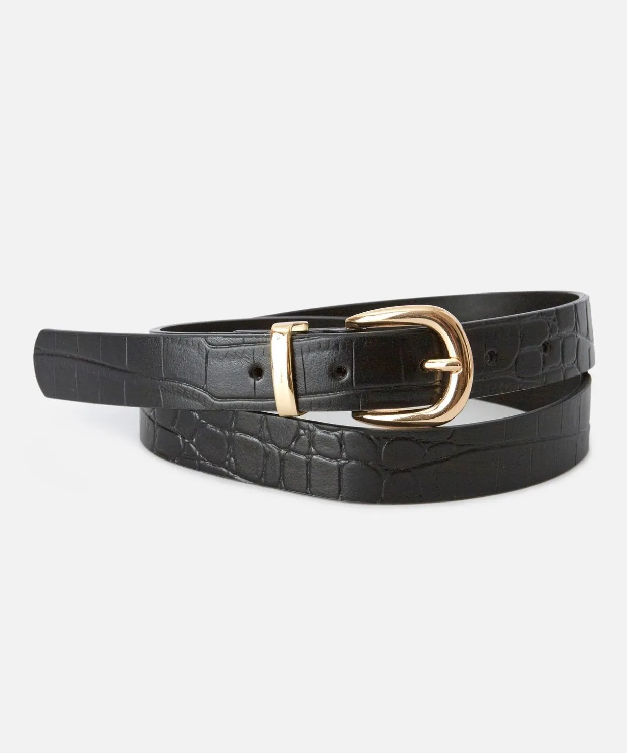 Ceinture embossée motif animalier