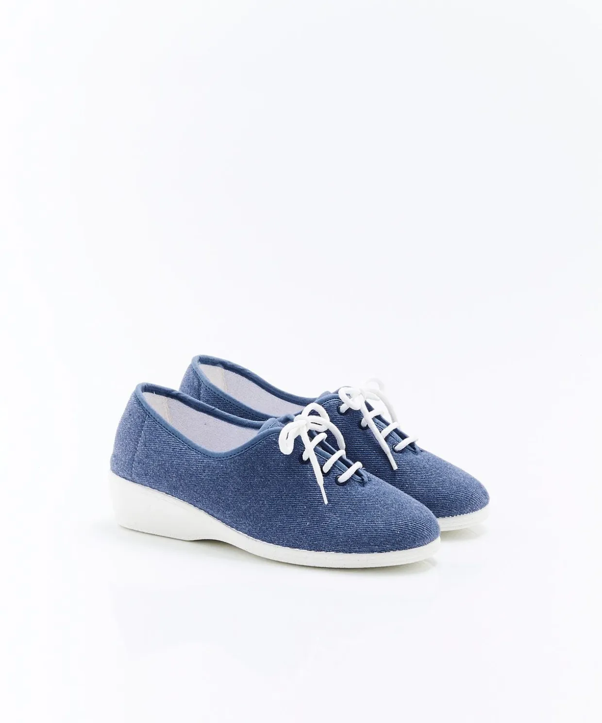 Chaussons à lacets en toile