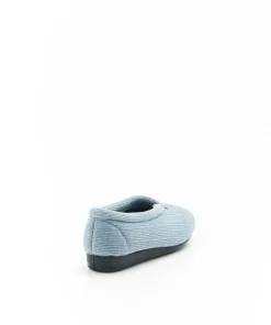 Chaussons velours côtelé brillant