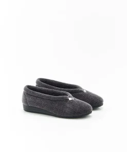 Chaussons velours côtelé brillant