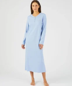 Chemise de nuit maille interlock côtelée douce et souple