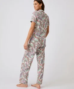 Chemise de pyjama en pur coton peigné