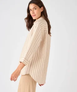 Chemisier mélange lin et viscose