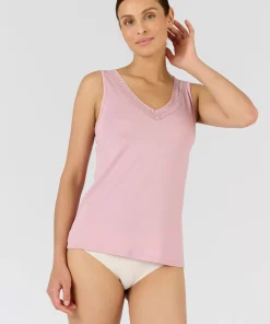 Débardeur Climatyl col V dentelle
