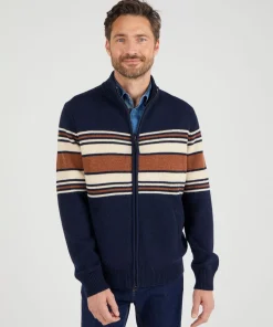 Gilet zippé col montant 50% laine