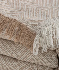 Jeté de lit, de fauteuil ou de fauteuil motif géométrique
