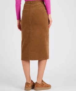 Jupe droite velours