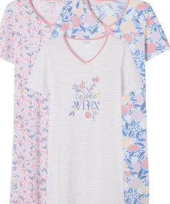 Lot de 3 chemises de nuit, 2 longueurs