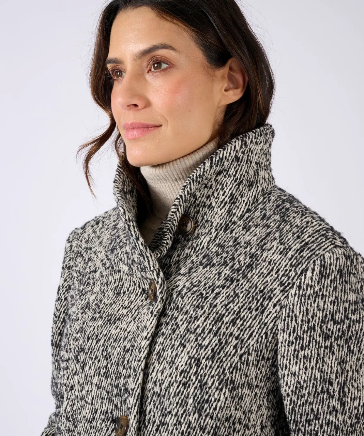 Manteau mélange laine Thermolactyl