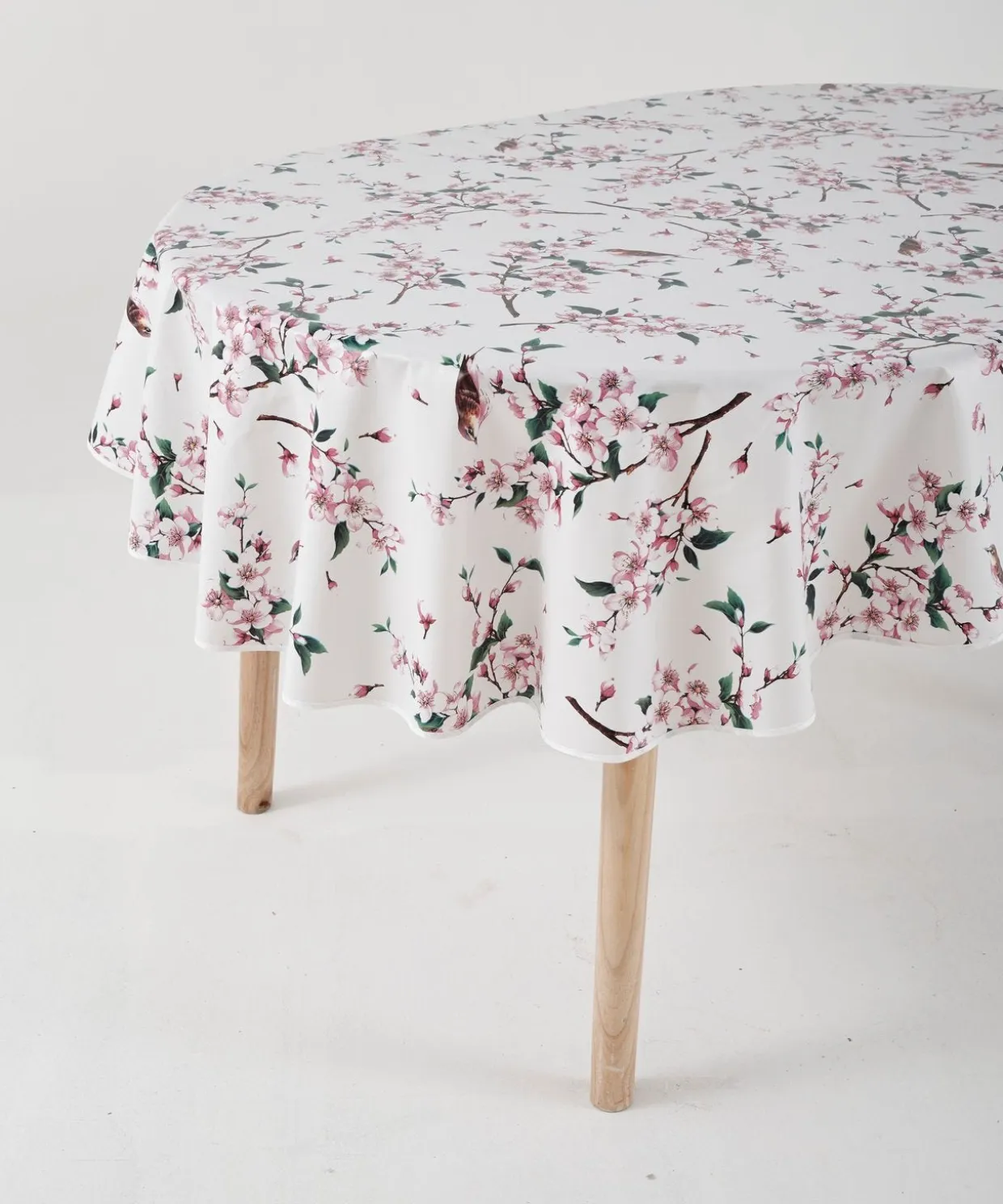 Nappe en toile cirée imprimé cerisier du Japon, 4 dimensions