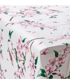 Nappe en toile cirée imprimé cerisier du Japon, 4 dimensions