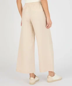 Pantalon large 7/8ème mélange lin