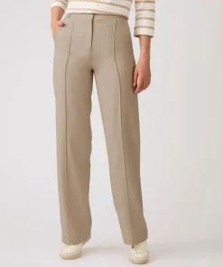 Pantalon large mélange lin