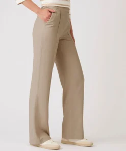 Pantalon large mélange lin