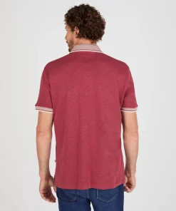 Polo manches courtes en maille reliefée