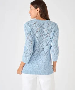 Pull ajouré fil ruban