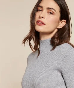 Pull-chaussette col montant 50% laine mérinos