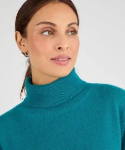 Pull col roulé en pur cachemire
