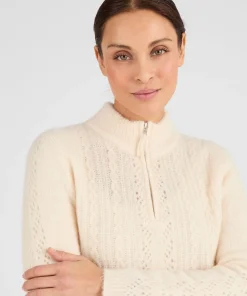 Pull col zippé mélange alpaga