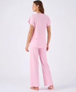 Pyjama 7/8ème en maille gaufrée
