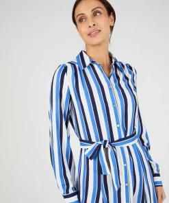 Robe-chemisier rayée