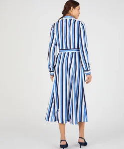 Robe-chemisier rayée