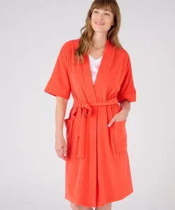 Robe de chambre forme kimono, maille bouclette