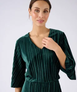 Robe en velours plissé satiné + ceinture