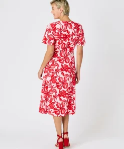 Robe tissu crêpe manches papillon