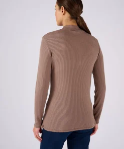 Sous pull col montant maille côtelée Thermolactyl et soie
