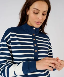 Sweat-shirt esprit marinière