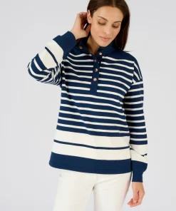 Sweat-shirt esprit marinière