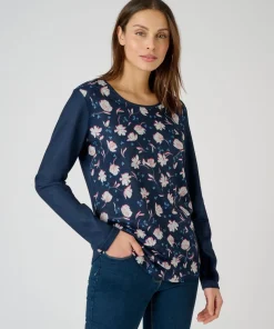 Tee-shirt maille chaude fleuri
