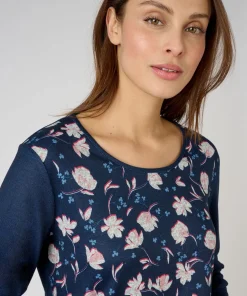 Tee-shirt maille chaude fleuri