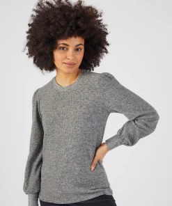 T-shirt maille chaude côtelée