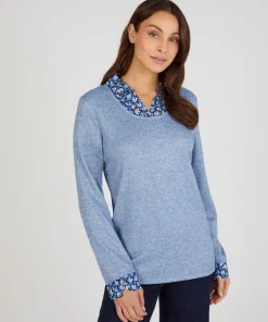 T-shirt maille chaude effet 2 en 1