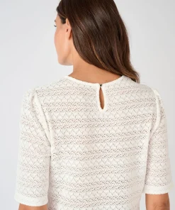 T-shirt maille jacquard reliéfée