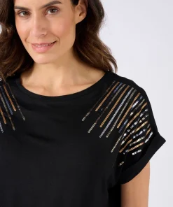T-shirt maille jersey à sequins