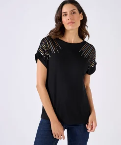 T-shirt maille jersey à sequins