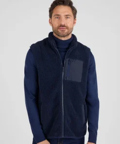 Veste sans manches en maille moutonnée